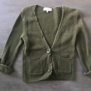 Jones New York olive cardigan
